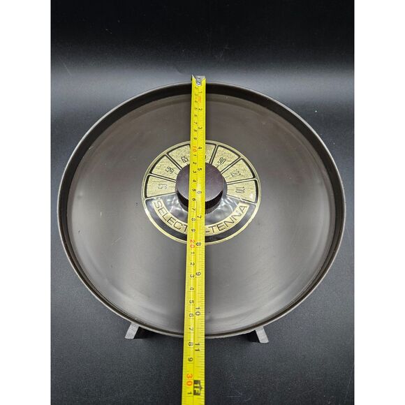 Vintage SELECT-A-TENNA AM Radio Signal Booster Antenna Extender MCM Brown & Gold - Picture 5 of 6